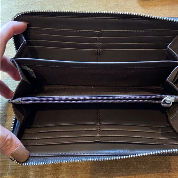 COACH accordion Wallet leather & C fabric - Picture 5 of 8